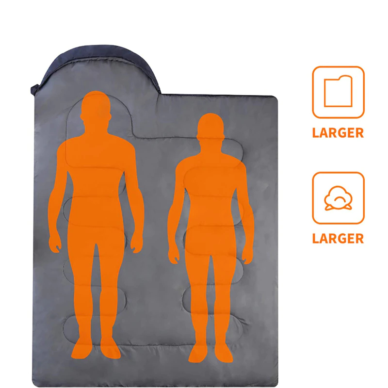 Large and spacious sleeping bag