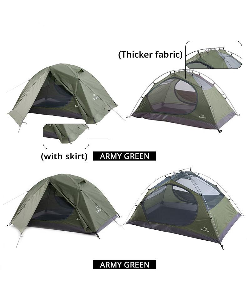 Army green tent for camping and backpacking