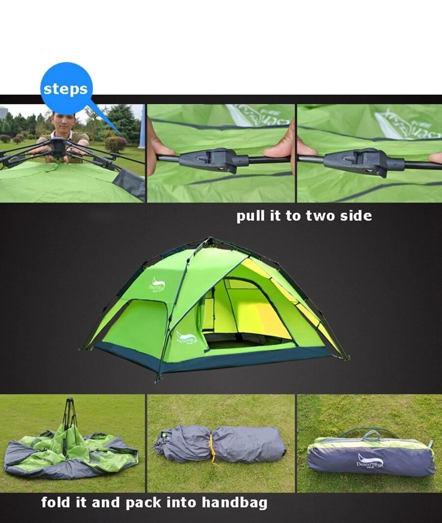 Rapid demolition of the Instant Set Up Family Tent for Camping and Hiking