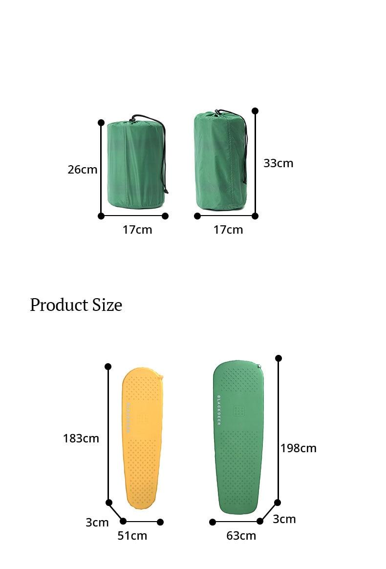 Size of the Light Self-inflating Sleeping Pad