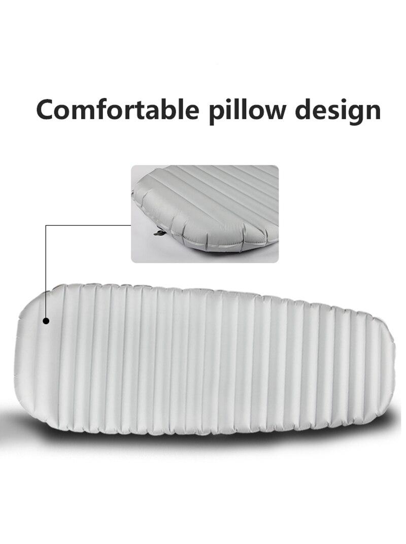 Ultralight Inflatable Mattress For Camping has a comfortable pillow design