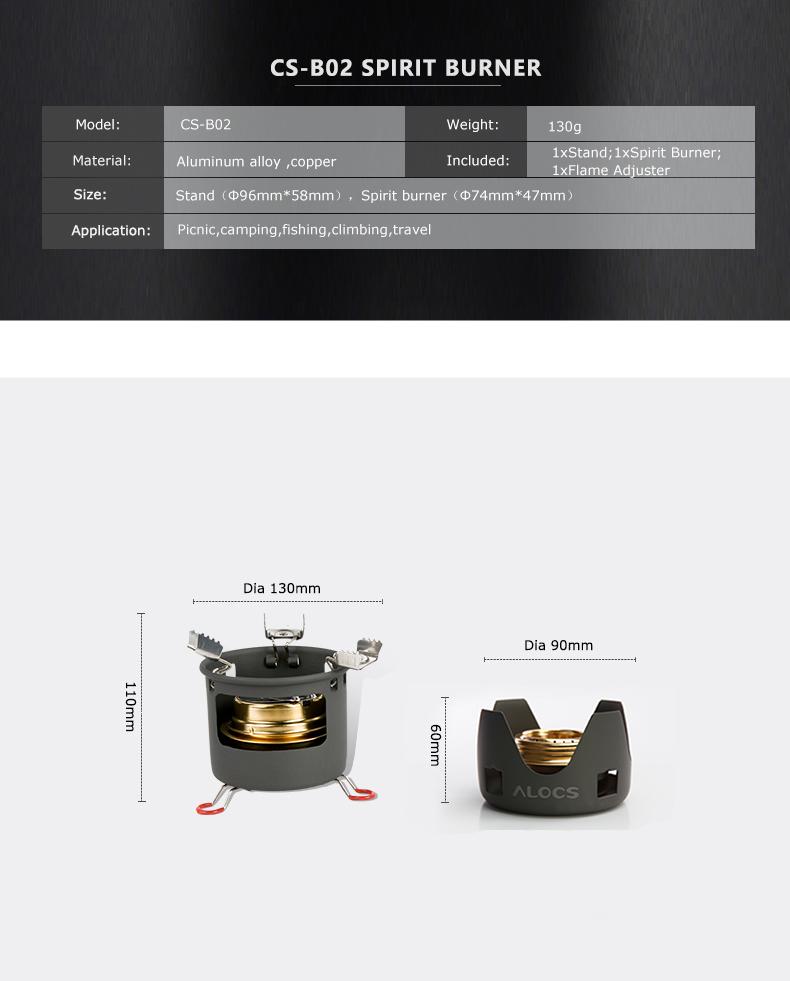 Size and dimension of the Compact Mini Burner Stove with Stand