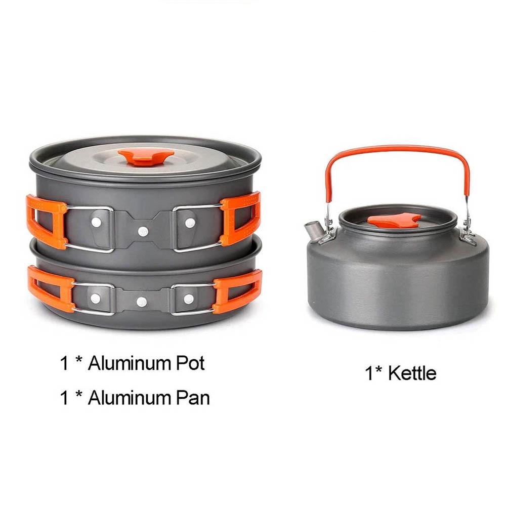 Aluminium pot, aluminium pan and kettle cookware kit