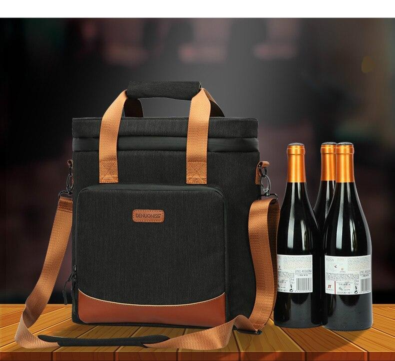 Leakproof Leather Wine Cooling Bag